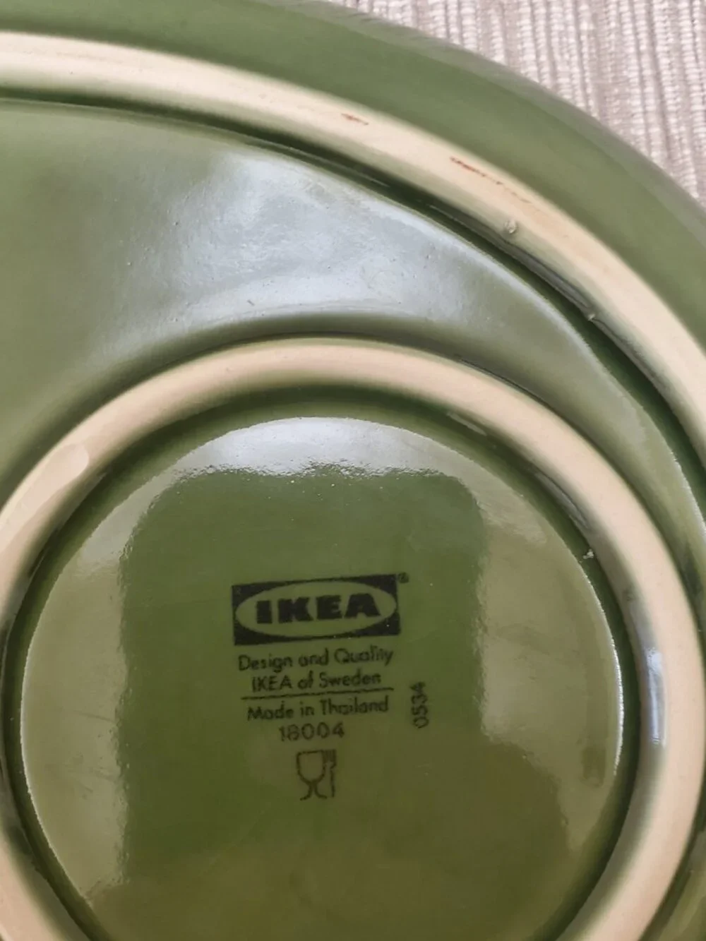 IKEA Cup and Biscuits Plate Holder - Green